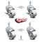 Service Caster 3 Inch Semi Steel Wheel Swivel 3/8 Inch Threaded Stem Caster Brake SCC, 2PK SCC-TS20S314-SSS-381615-2-TLB-2 - alternate 4